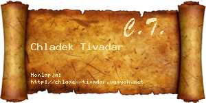 Chladek Tivadar névjegykártya